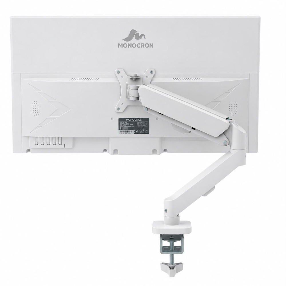 Monitor 19 Polegadas Branco Monocron com Suporte Articulado e Fonte Bivolt
