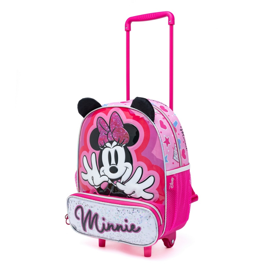 Kit Mochila Rodinhas Lancheira Estojo Minnie Pré- Escolar Infantil Menina Disney · foto 2