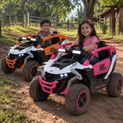 Carro Eletrico Zippy Toys Utv Z-Adventure Rosa 12V Com Controle