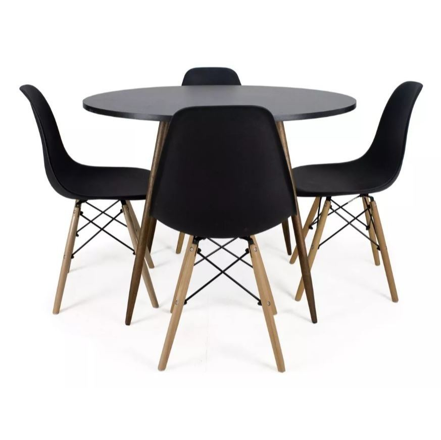 Mesa Jantar Redonda 70cm + 4 Cadeiras P/ Ambientes Diversos