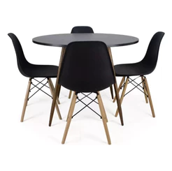 Mesa Jantar Redonda 70cm + 4 Cadeiras P/ Ambientes Diversos