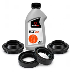 Retentor Bengala + Guarda Pó Bengala + Óleo Bengala Fork Oil 10w 500ml Yamaha Neo125 2017 Até 2025