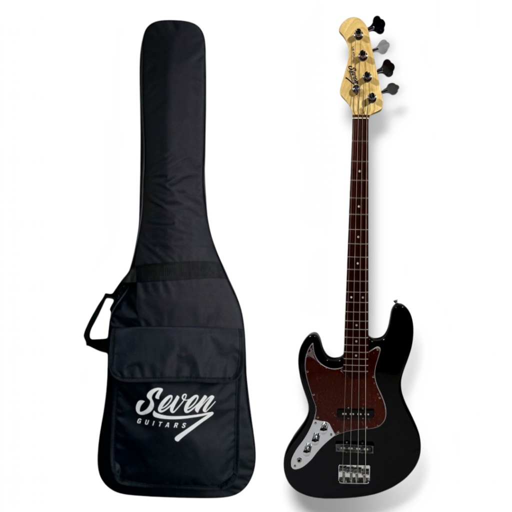 Contrabaixo Jazz Bass Seven Canhoto SJB-47 LH - BK C/ Bag
