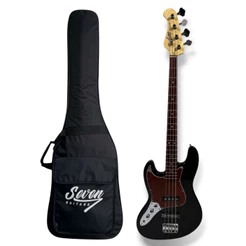 Contrabaixo Jazz Bass Seven Canhoto SJB-47 LH - BK C/ Bag