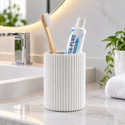 Copo Porta Escova de Dente Banheiro Lavabo Organizador Decoração Moderna Lindo moderno a prova dagua