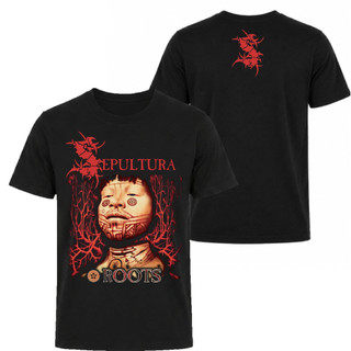 Camiseta Sepultura Roots Básica Masculina Feminina Rock Metal Heavy Metal Algodão Estampada