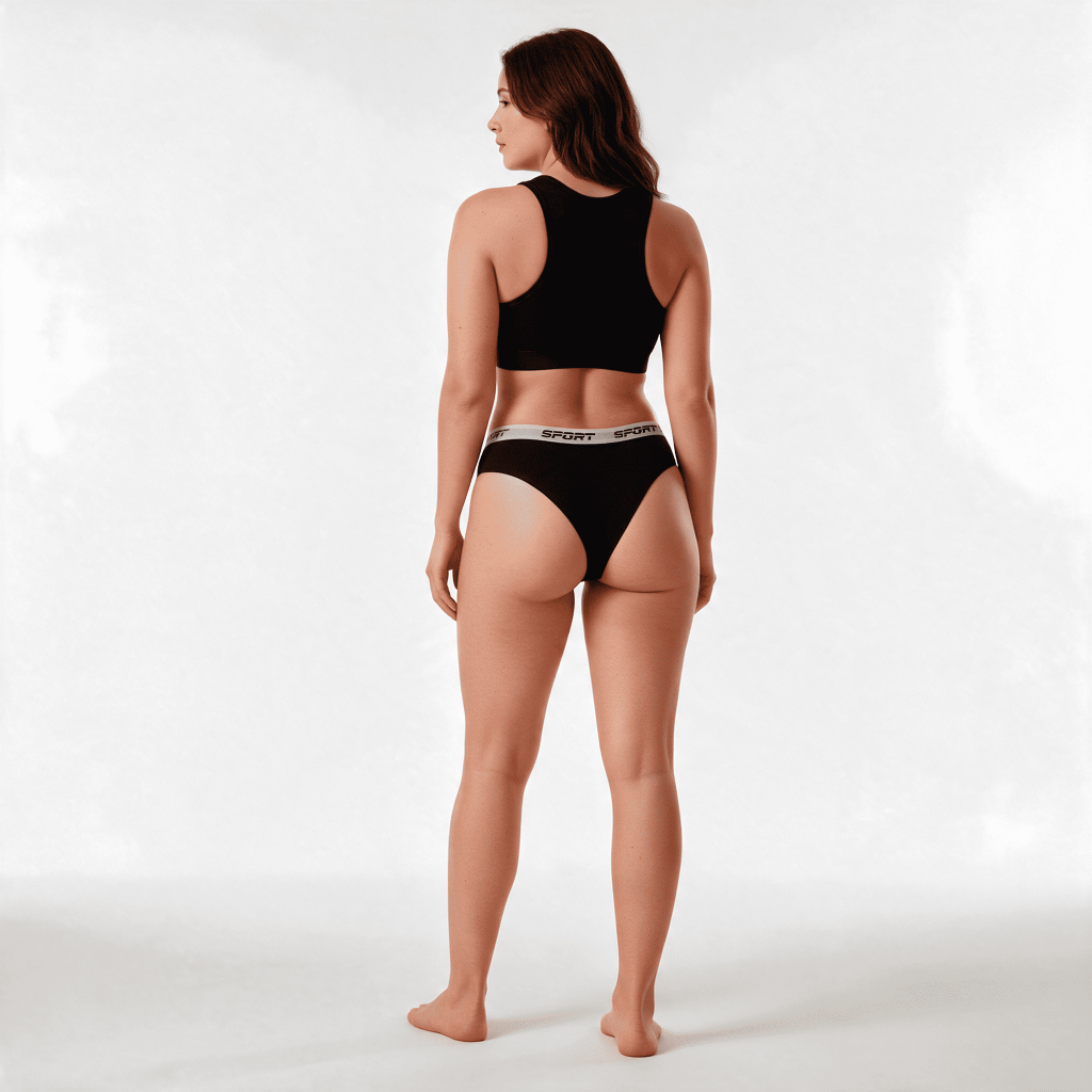 Kit 5 Calcinhas Sport SP84 Tanga Biquíni Algodão com Forro Cores Sortidas · foto 2