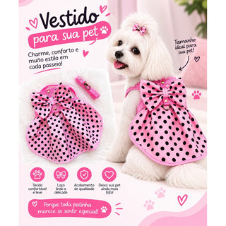 Coleira Peitoral de Saia - Gato ou Cachorro - Acompanha guia - Parte 2