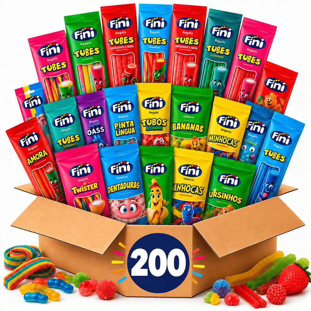 Kit 200 Pacotes Bala Fini Sortida 15g Sabores Variados Kit Festa Lembrancinha Doces