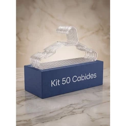 50 Cabides de Acrílico Transparente Organizador