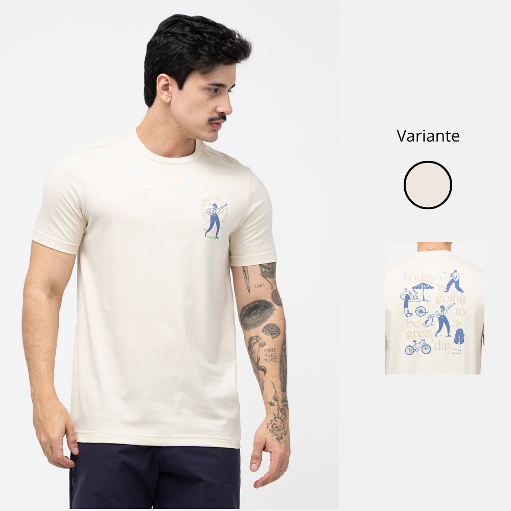 Camiseta Básica Casual Masculina Rota do Mar 100% Algodão Estampada Confortável Linha Premium