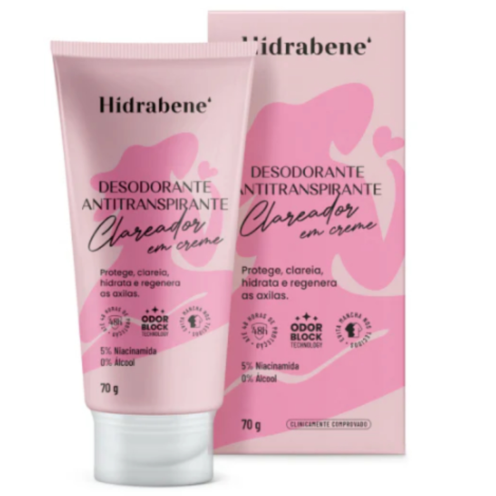Desodorante Antitranspirante Clareador em Creme Hidrabene 70g - Anti-Odor