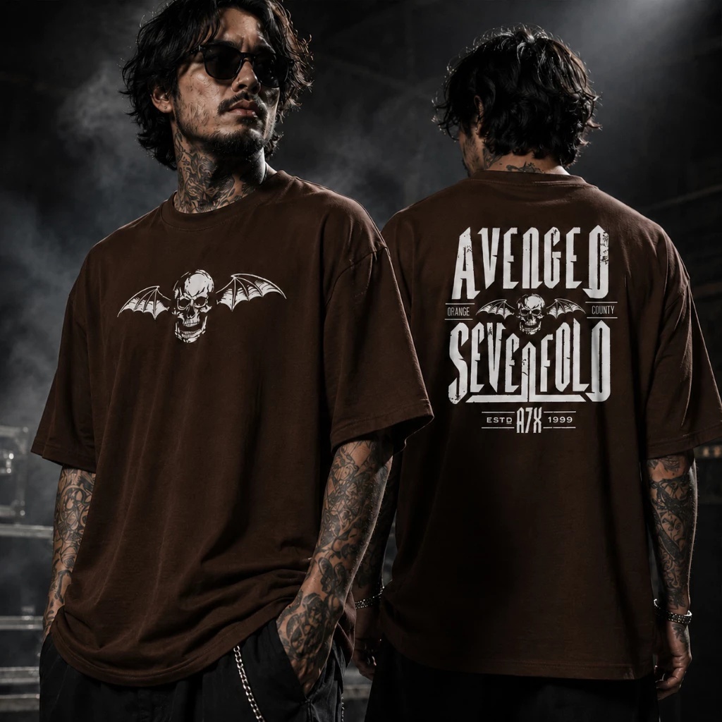 Camiseta Avenged Sevenfold Oversized Rock Masculina Feminina Unissex Estampa Banda Heavy Metal Streetwear