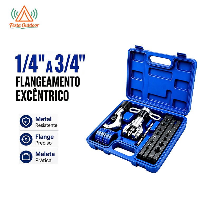 Festa Flangeador Excêntrico com Catraca para Tubo de Cobre, Ferramenta Profissional para Ar Condicionado e Refrigeração