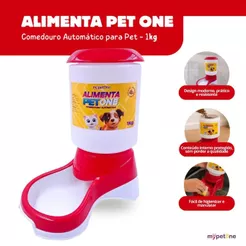 Comedouro Automático Alimenta Pet One - Vermelho