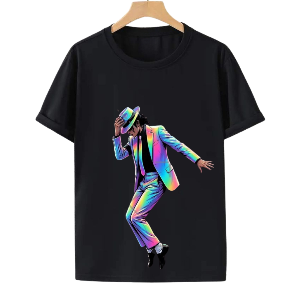 Camiseta Unissex Michael Jackson Festa Blusa Confortável Lançamento Camisa 100% Algodão Gola Redonda