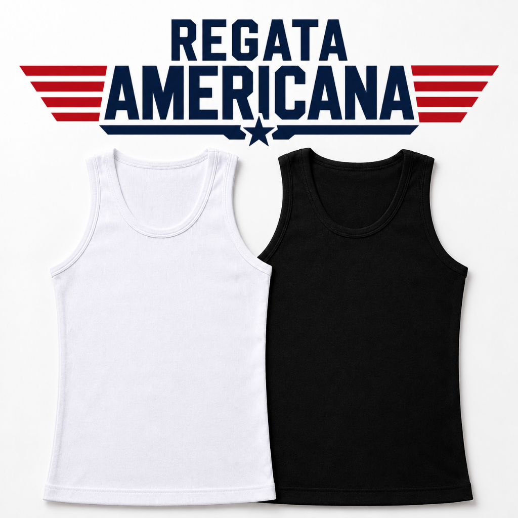 Regata Masculina Americana Canelada Ribana Elastano Básica Confortável Academia Fitness Pronta Entrega
