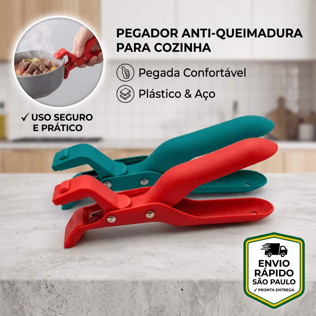 Pegador de Cozinha Silicone Multiuso Anti Calor para Panela Travessa Tigela Air Fryer Frigideira Bandeja