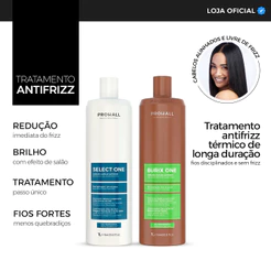 Kit completo Reestruturação Molecular e antifrizz: Burix One 1L + Select One 1L