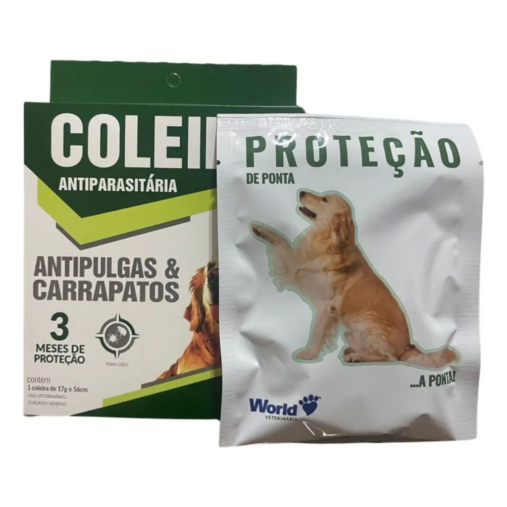 02 Coleira Cães Antipulgas E Carrapatos Dugs 56cm World · foto 2