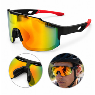 Óculos Esportivo UV400 Ciclismo Corrida Bike Unissex Leve Lente Ampla