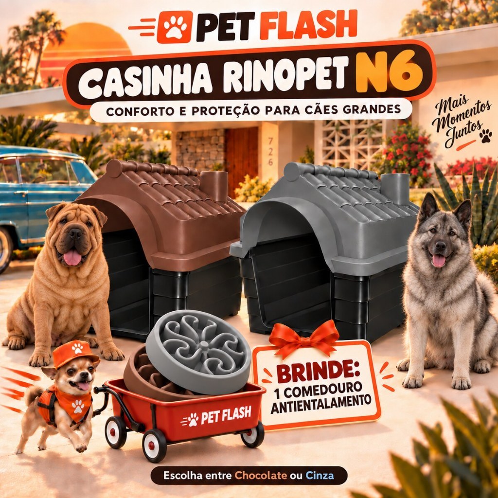 Casa Casinha Plastica De Cachorro Cães N6 Desmontável