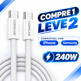 Cabo USB-C para USB-C 240W PD Carregamento Super Rápido iPhone 15 16 17 Samsung A15 A16 A56 A07 A17 S24 Xiaomi Redmi 14C