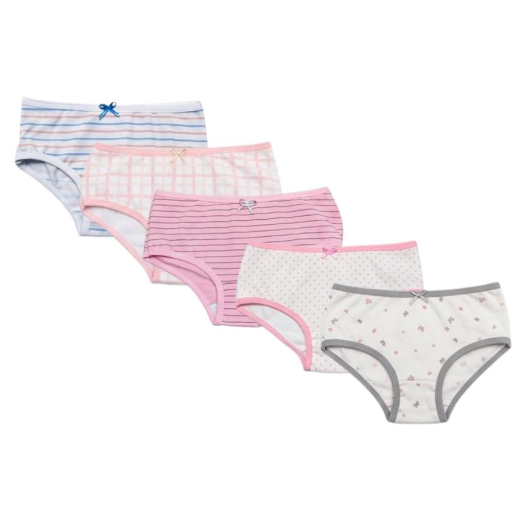 Kit 10 Calcinhas Infantil Menina em algodão sortidas 2 a 12 anos cotton premium