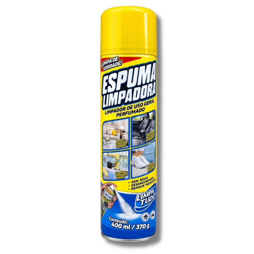 Espuma Limpadora Limpa Estofados Luxcar 400ml Espuma de uso Geral Limpeza a Seco