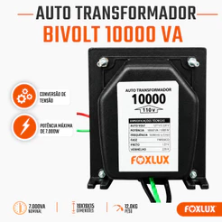 Transformador 10000A Bivolt 7000W Foxlux Bipolar e Tripolar