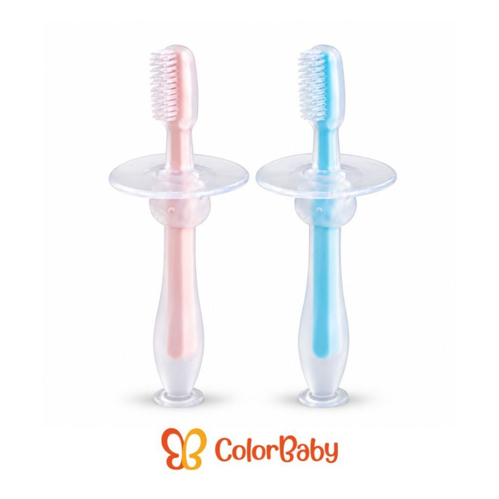 Escova de Dente de Silicone para Bebês - Saúde e Higiene Bucal - ColorBaby