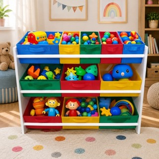 Organizadora de Brinquedos Montessoriano Colorido 11 Caixas