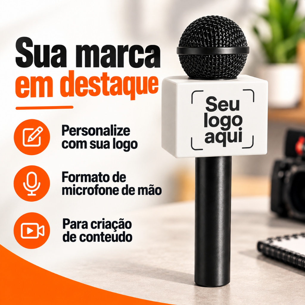 Suporte Mini Microfone Lapela Personalizado