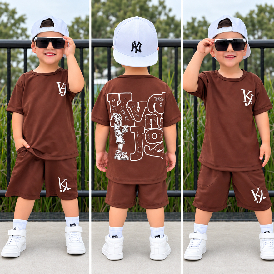 Conjunto Infantil Masculino De Verão - Camisa + Short Dry-Fit Levinho - Tamanho 2 ao 12