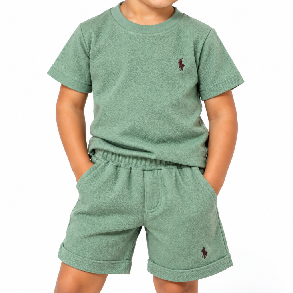 Conjunto Infantil Menino Verão Camiseta e Short Masculino Roupa Infantil Confortável Tamanho 2 ao 10