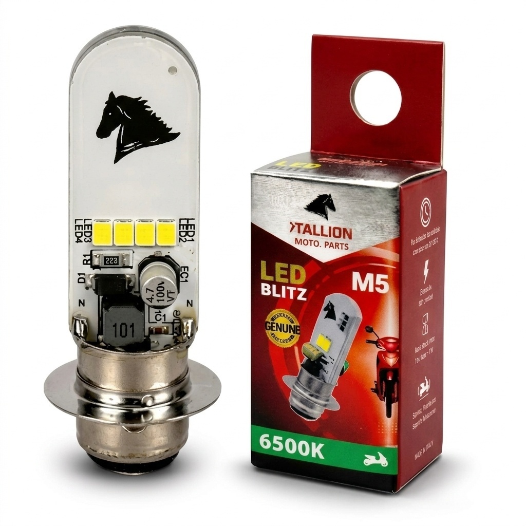 Lâmpada LED M5 Stallion 6500K Super Branca Farol Biz 100/bBiz125 ate 2014/ Pop 100 Bros Neo Crypton Original