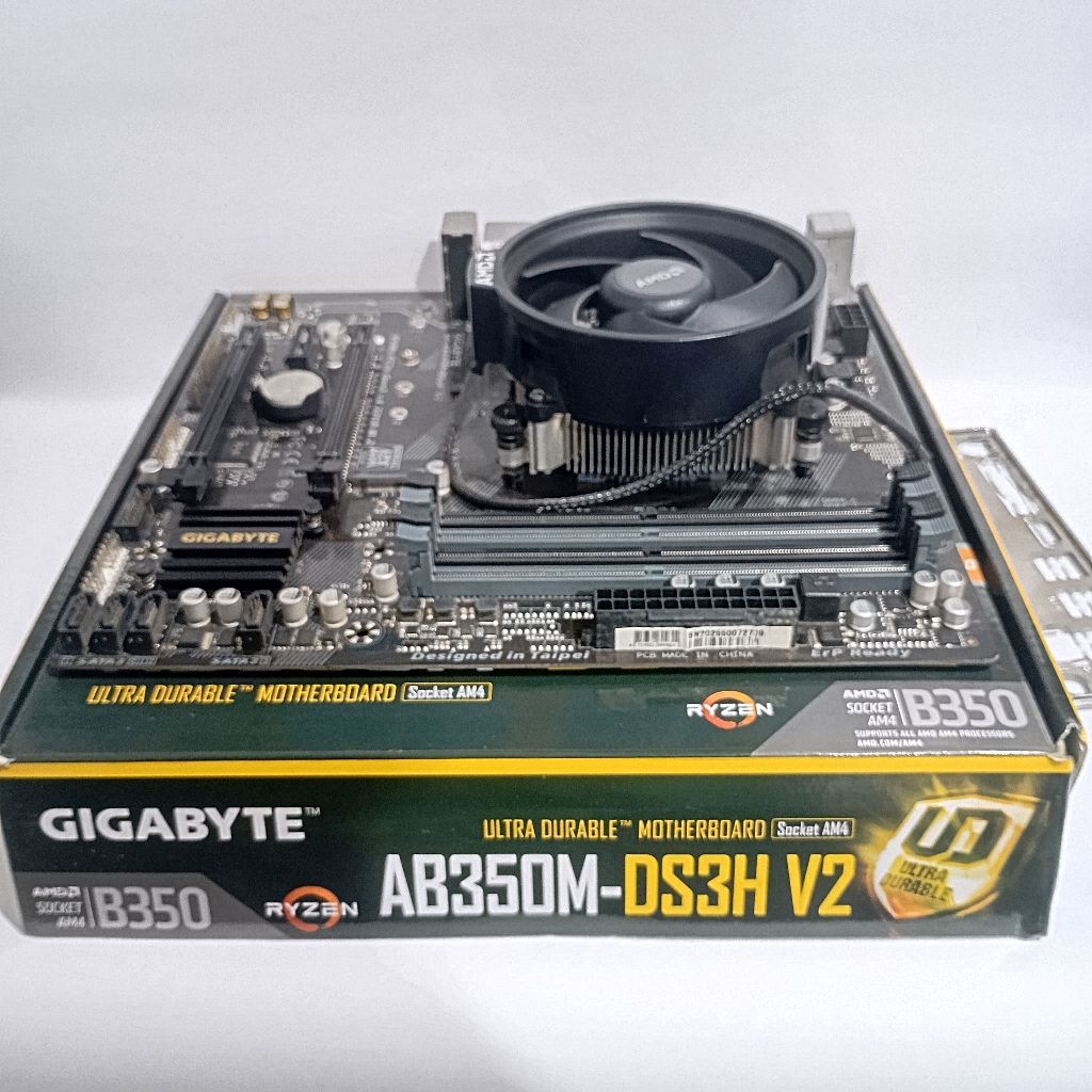 Kit Placa Mãe Gigabyte GA-AB350M-DSH3 V2 + Processador AMD Ryzen 5 1600AF – Leia o Anúncio