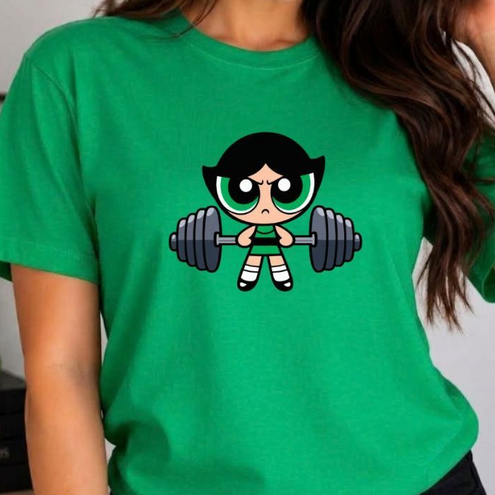 Camiseta Fitness Feminina MENINAS SUPER PODEROSA – Algodão Premium Estampada docinho