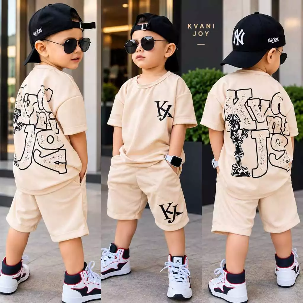 Conjunto Infantil Masculino - Camisa + Bermuda Para O Verão 2025