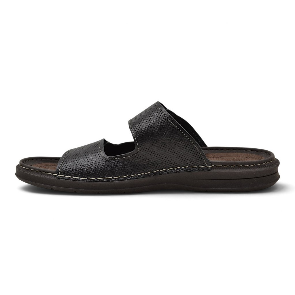 Chinelo Democrata Slide Papete Couro Legitimo Tira Ajustavel — imagem 2 de 2