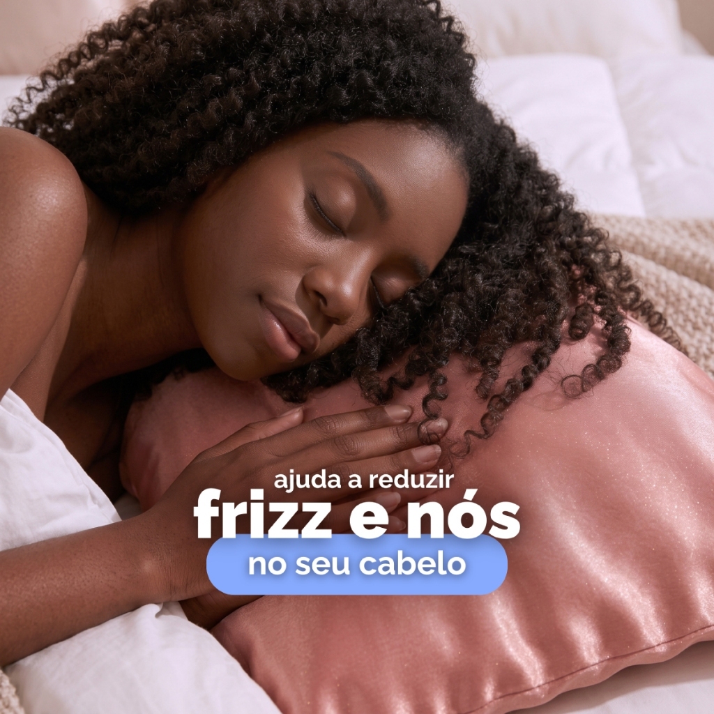 Par De Fronha Cetim Antifrizz 100% Brilho Cabelo 50x70 Com Zíper — imagem 2 de 2
