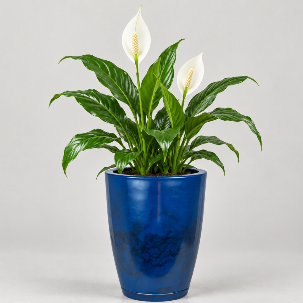 Vaso de polietileno Coluna Bojo Marmorizado para Plantas Decorativo N2
