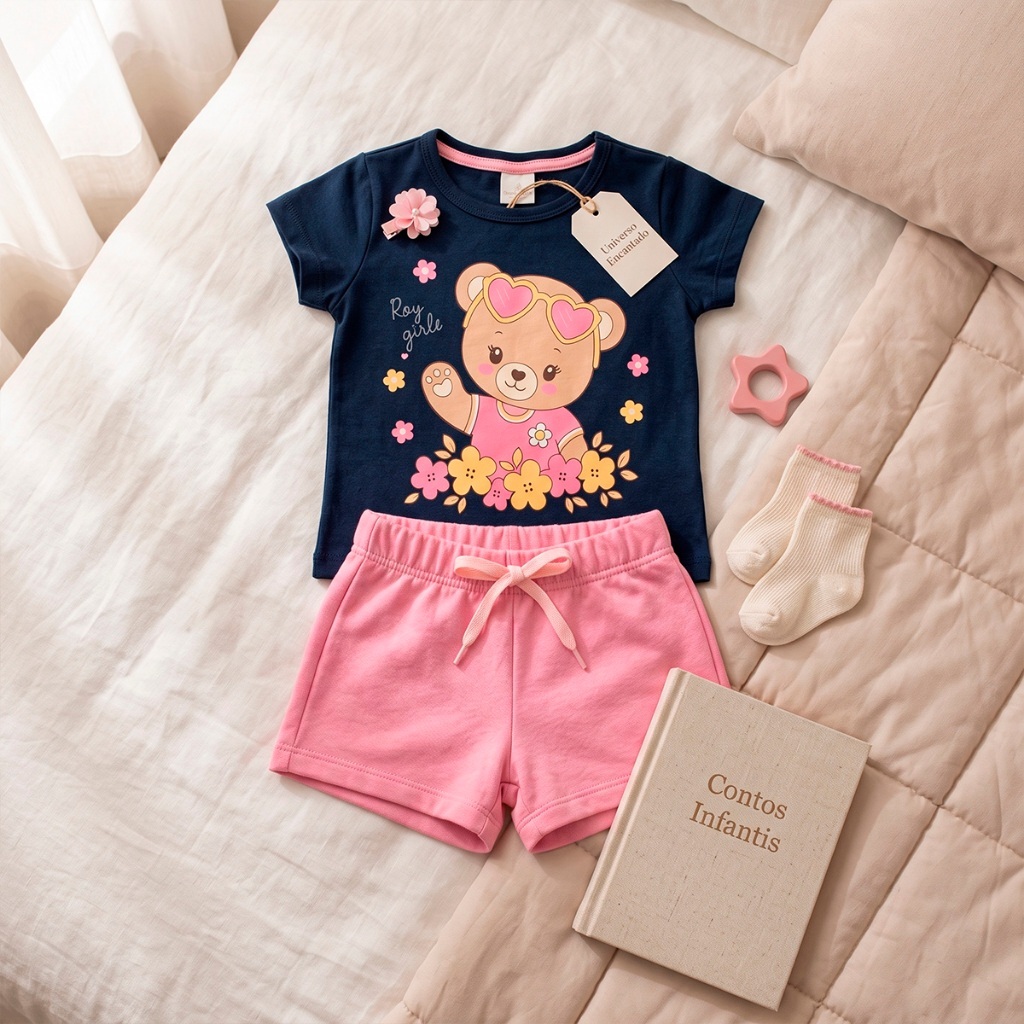Conjunto Curto Verão Infantil Feminino — imagem 2 de 2