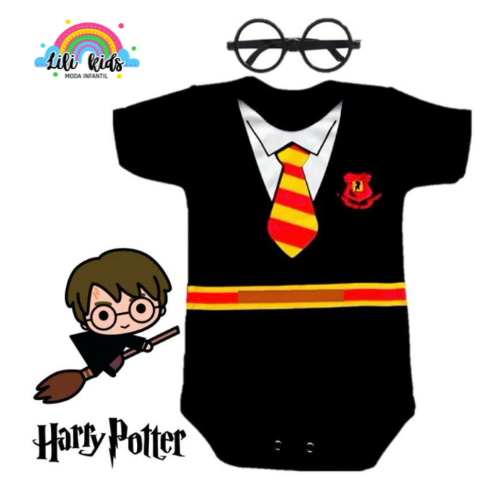 Body Bebê Harry Potter Body + Oculos Mesversario