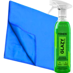 Kit Essencial Vidros Limpos Glazy Vonixx e Pano de Vidro Automóvel