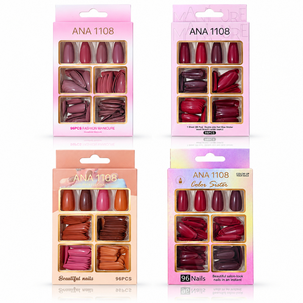 ANA1108 KIT96 UNIDADE Unhas Postiças-Perfeito para Qualquer Ocasião