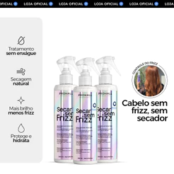 Kit 3 Secar sem Frizz