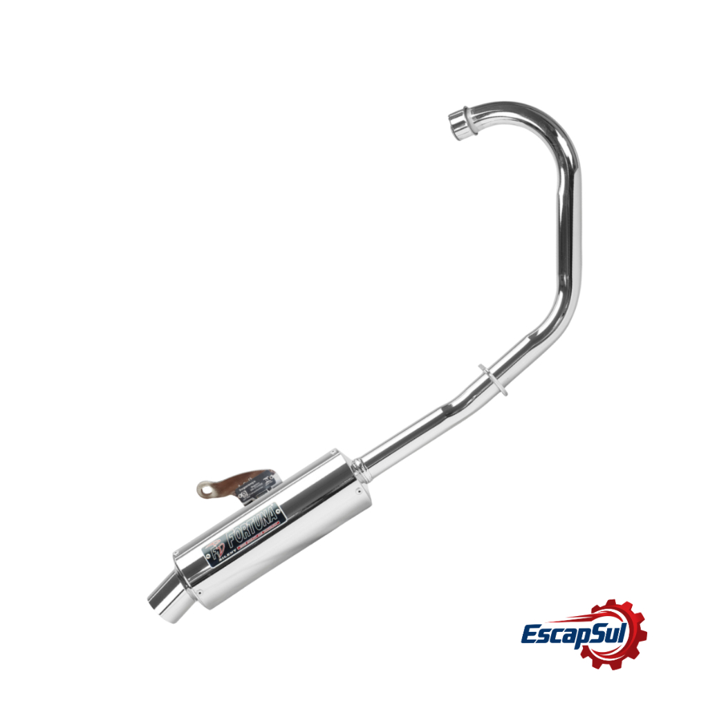 Escapamento Titan 150 2014/2015 Esd/Ex/Esi Mini Turbo Fortuna Cromado