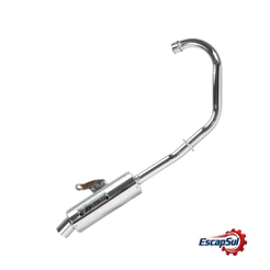 Escapamento Titan 150 2014/2015 Esd/Ex/Esi Mini Turbo Fortuna Cromado