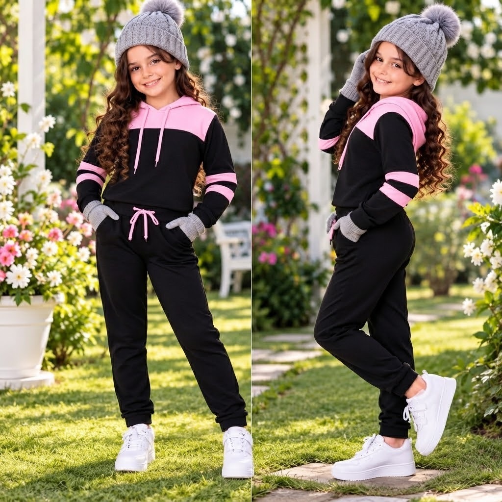 Conjunto Casaco com Capuz e Calça Malha Crepe - Look Casual Chic